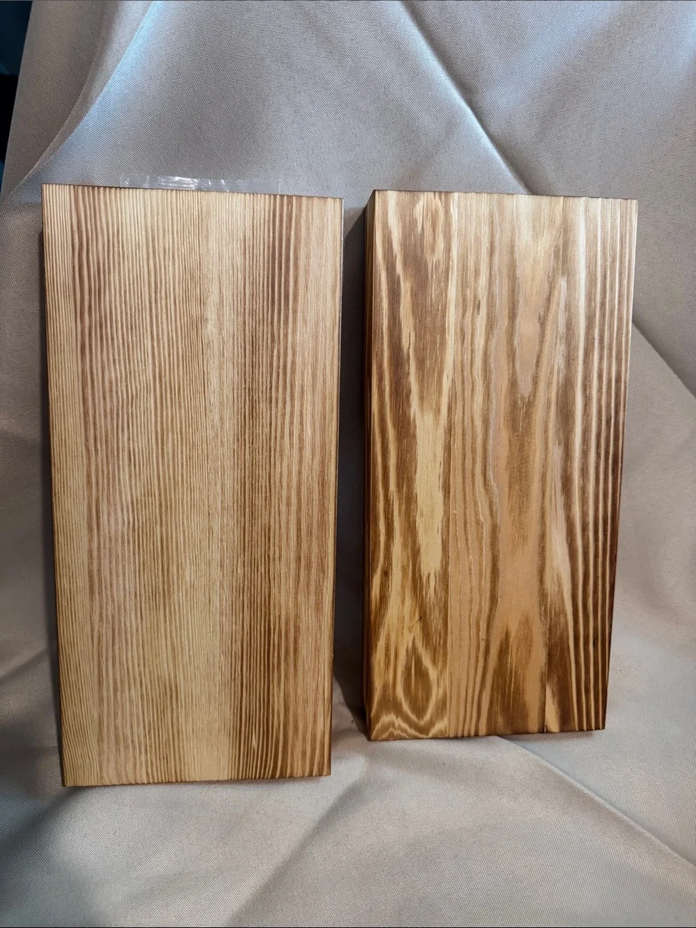 Set of 2 Solid Wood Wall Pocket Vases - 11
